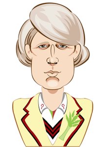 ドクター・フーとしてのピーター・デイヴィソン-似顔絵 作： Neale Osborne